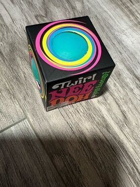 Schylling NeeDoh Twirl Groovy Glob Teal Sensory Fidget Toy